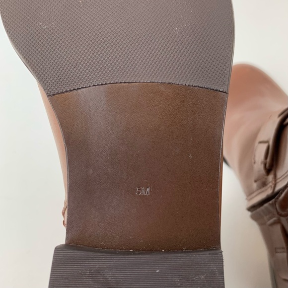 Tory Burch Boots Cognac Brown Leather Harness Equestrian Colton Ankle Size 5 - Picture 8 of 11